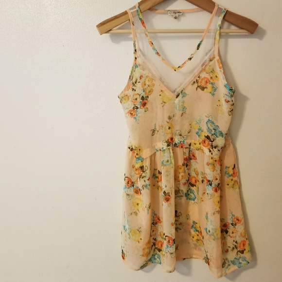 Lily White Tops - Lily White Super Cute Sheer Top